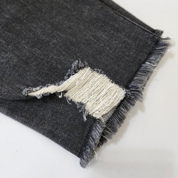 NWT Liverpool Kennedy Crop Straight Jeans Size 28 Black Distressed 90s Y2K - Picture 6 of 8